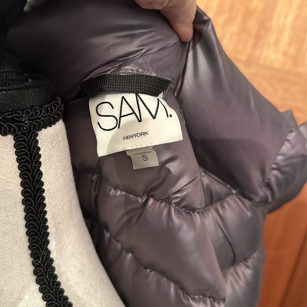 Sam Down Silver Jacket, Size Small - image 6